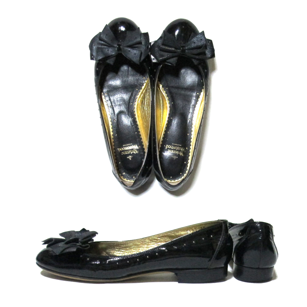 日本極東貿易 / Vivienne Westwood ヴィヴィアンウエストウッド 「35」 エナメルレザーリボンパンプス.シュース (靴