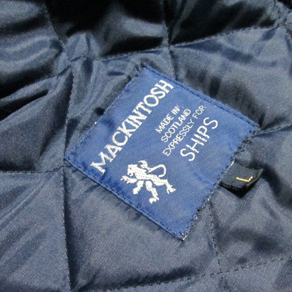 【極美品】マッキントッシュ　スコットランド製　キルティングコート　ネイビー　紺色最短24時間以内発送可能